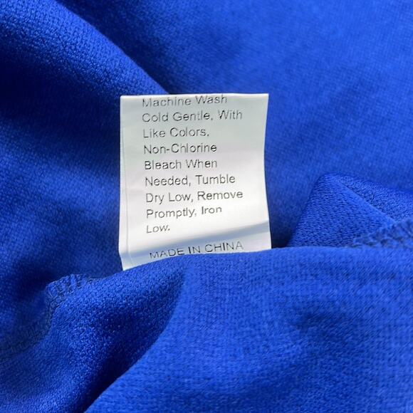 Unbranded blue ruffled hem sheath dress, size small - Picture 10 of 10